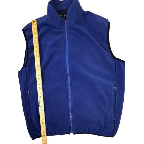 Tommy Hilfiger Golf Mens XL Outdoor Nautical Blue Fleece Vest Full Zip Pockets - Picture 6 of 7